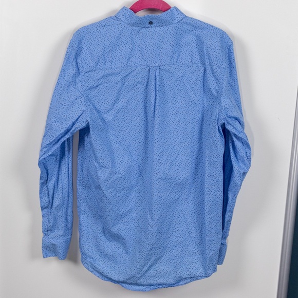 Ben Sherman Printed Blue Button Down Dress Shirt - Picture 2 of 8